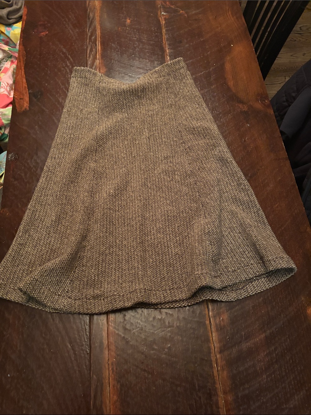 Ralph Lauren Brown Textured A-Line Skirt